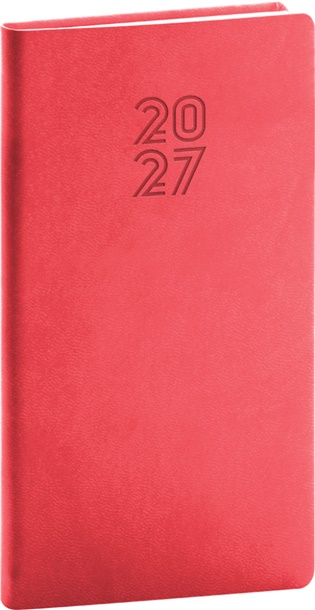 Kapesní diář Aprint 2027, červený - 