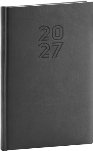 Týdenní diář Aprint 2027, černý - 