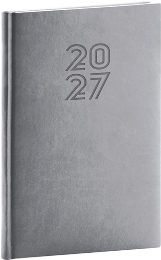 Týdenní diář Aprint 2027, šedý - 