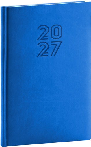 Týdenní diář Aprint 2027, modrý - 