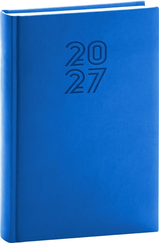 Denní diář Aprint 2027, modrý - 