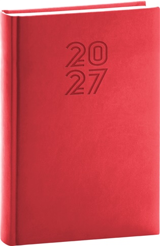 Denní diář Aprint 2027, červený - 