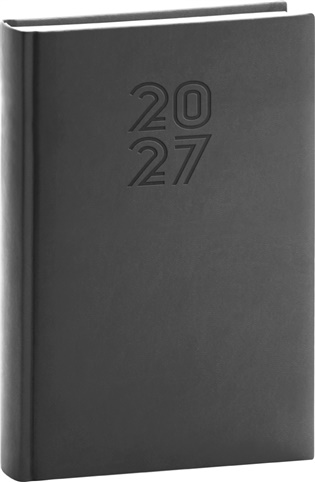 Denní diář Aprint 2027, černý - 