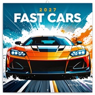 Poznámkový kalendář Fast Cars 2027