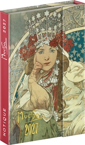 Týdenní magnetický diář Alfons Mucha 2027: 11 x 16 cm
