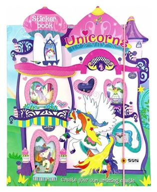 Unicorns - sticker book - Create your own amazing castle 3+ - 