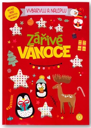 Vybarvuj a nalepuj Zářivé Vánoce Více než 1400 třpytivých kamínků - 